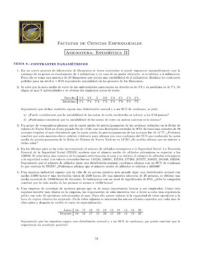 Ejercicios RESUELTOS Contrastes Paramétricos (Tema 6 - Estadística II)