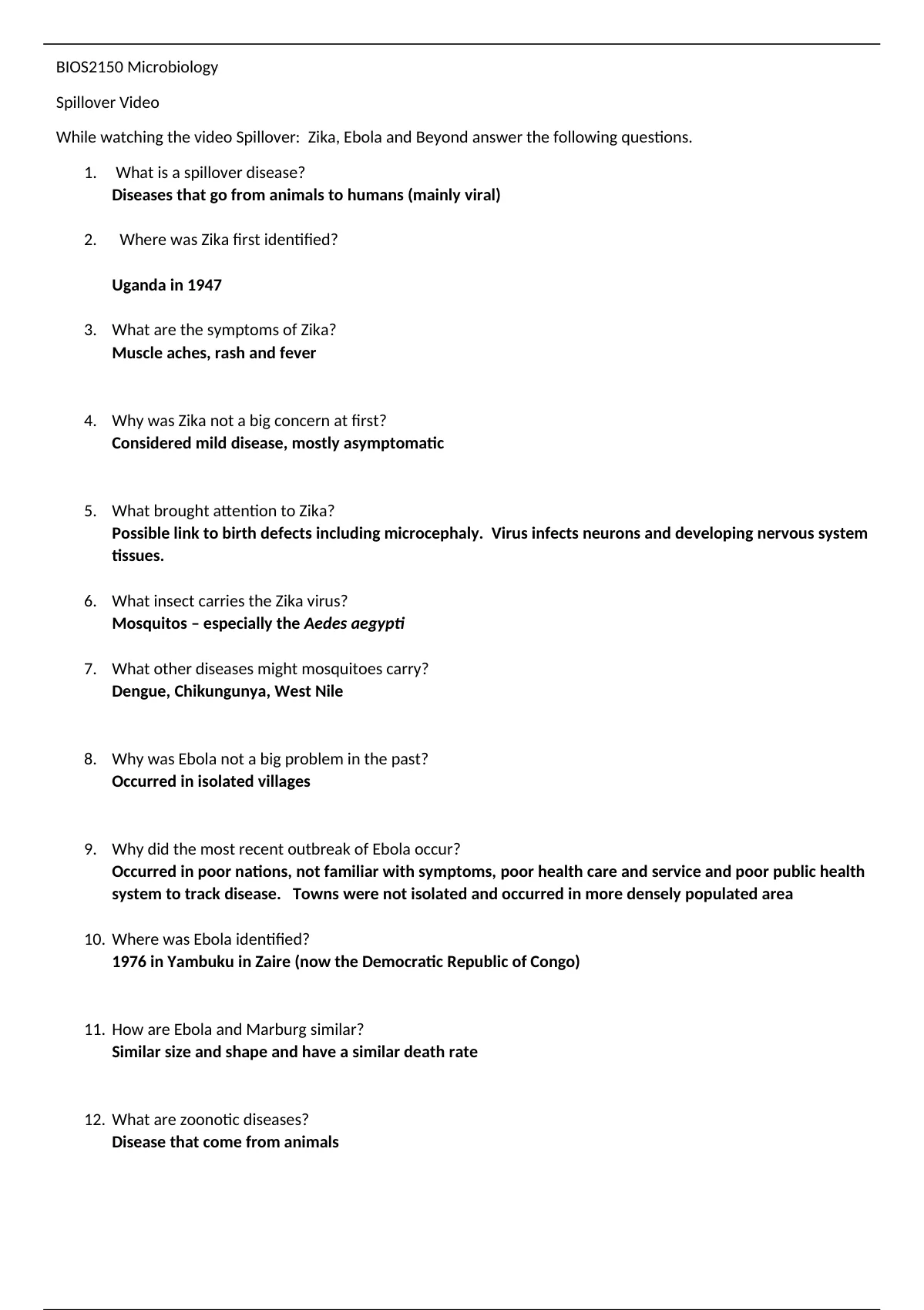 BIOS2150 Microbiology Spillover Video Question u0026 Answers / Updated 2022 -  Nursing (BIOS2150) - Stuvia UK