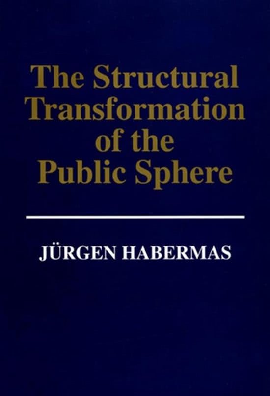 Samenvatting "Public Sphere" van Jürgen Habermas