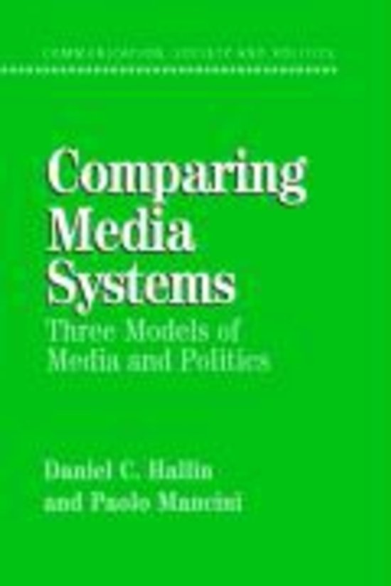 Summary Media Systems in Comparative Perspective - Hallin & Mancini