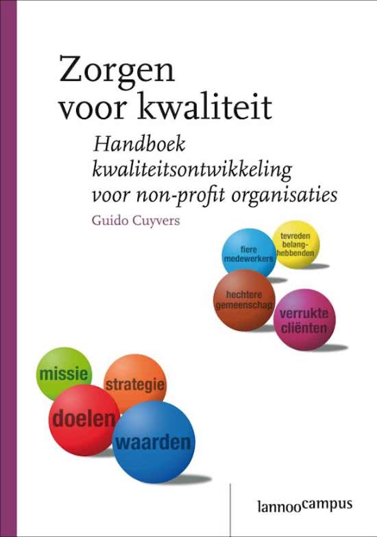 Zorgen voor kwaliteit. handboek kwaliteitsontwikkeling voor non-profit organisaties. 