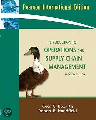 Test Bank in Conjunction with Introduction to Operations and Supply Chain Management,Bozarth,2e 