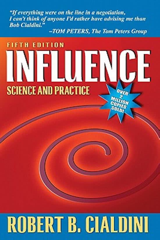 Samenvatting Influence R.B.Cialdini 5th edition