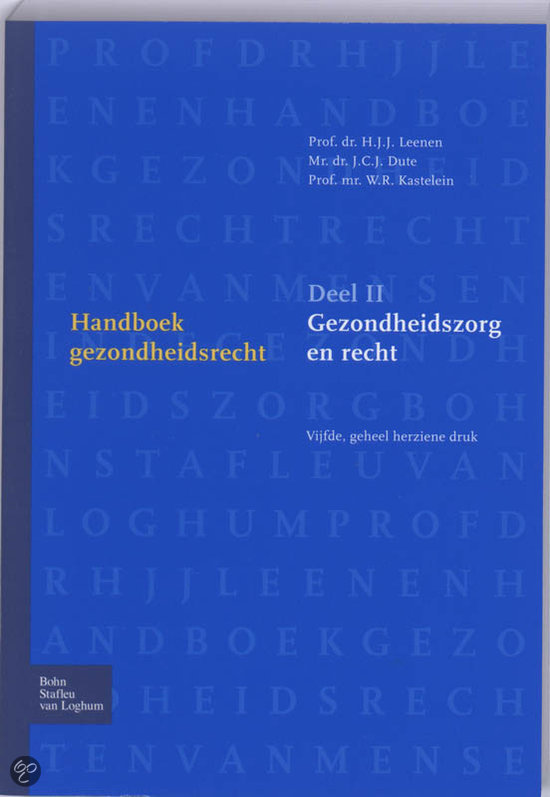 Handboek gezondheidsrecht deel ii