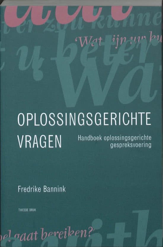 Oplossingsgerichte vragen; Fredrike Bannink