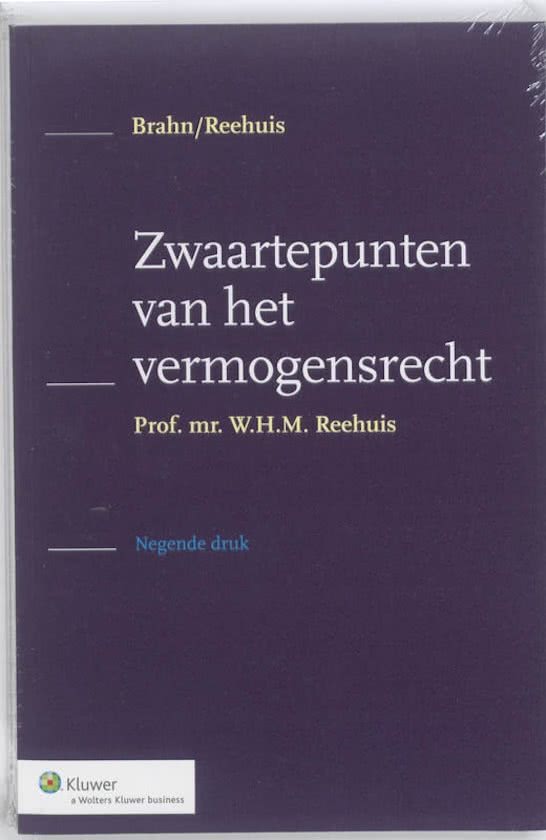 Samenvatting Zwaartepunten van het vermogensrecht, ISBN: 9789013074048  Inleiding Privaatrecht