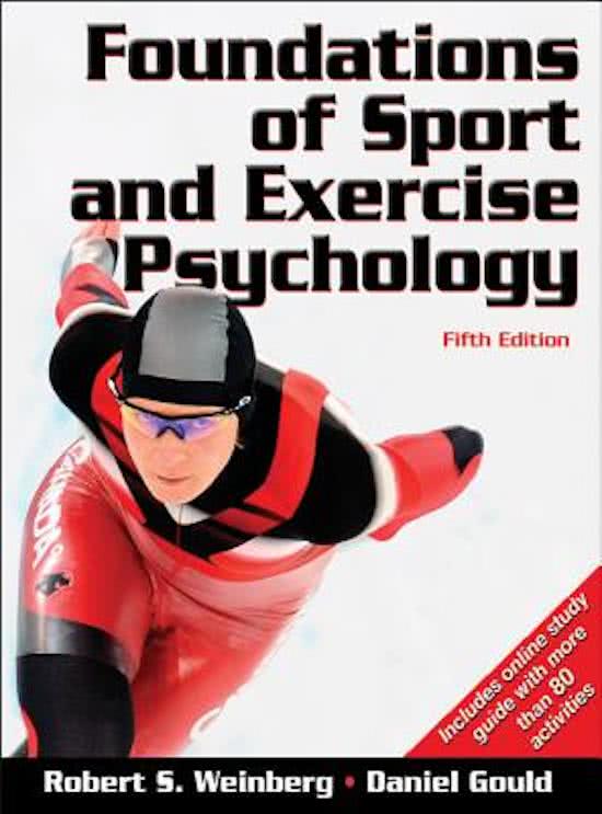 Sport psychology samenvatting Radboud SOW-PSB3BE20E