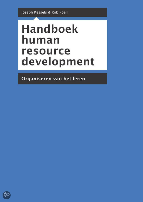 Samenvatting hoofdstuk 1 (Handboek Human Resource Development, 2e druk, Organiseren van het leren)