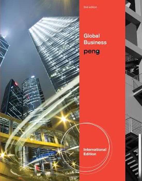 Test Bank in Conjunction with Global Business,Peng,2e