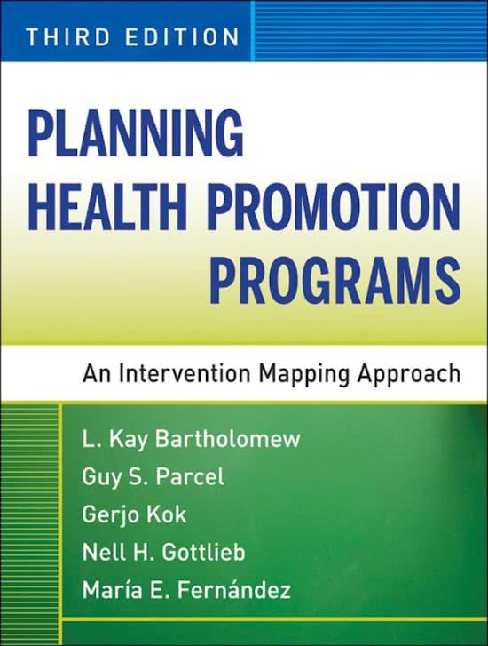 Planning Health Promotion Programs