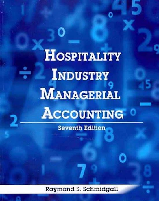 Engels Ratio's Hospitality Management Accounting