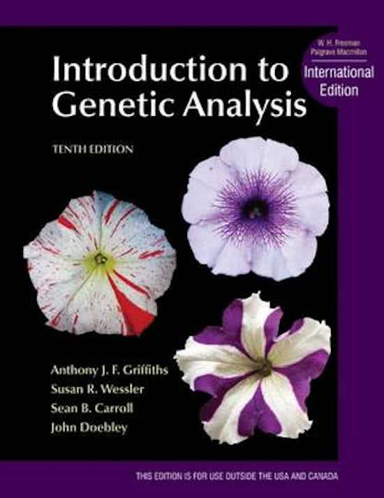 Samenvatting Introduction to Genetic Analysis, ISBN: 9781429276344  Genetica En Evolutie (5102GEEV6Y)