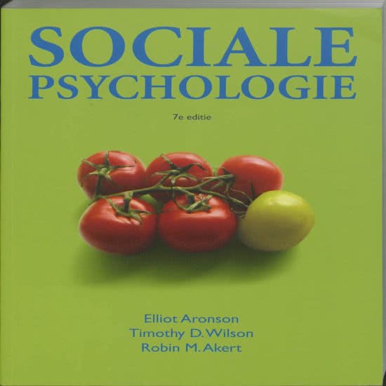 Sociale psychologie Hoofdstuk 9 Groepsprocessen: invloed in sociale groepen