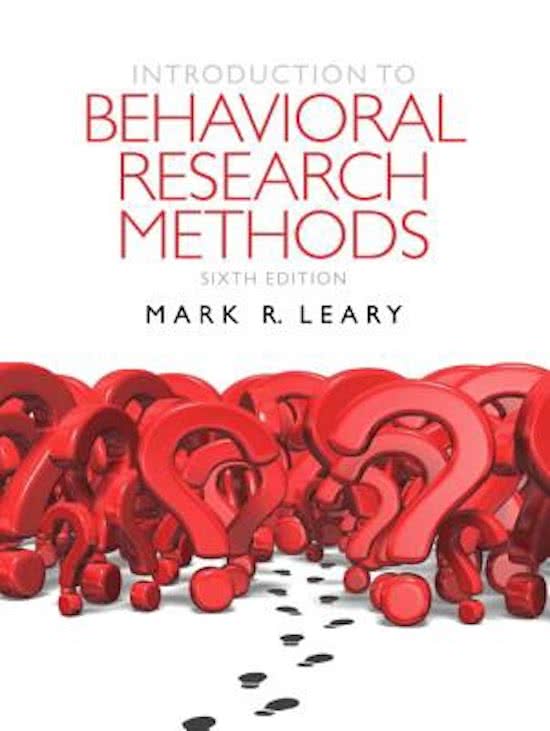 Introduced methods. Mark Leary. Introduction to Behavioral Psychology.