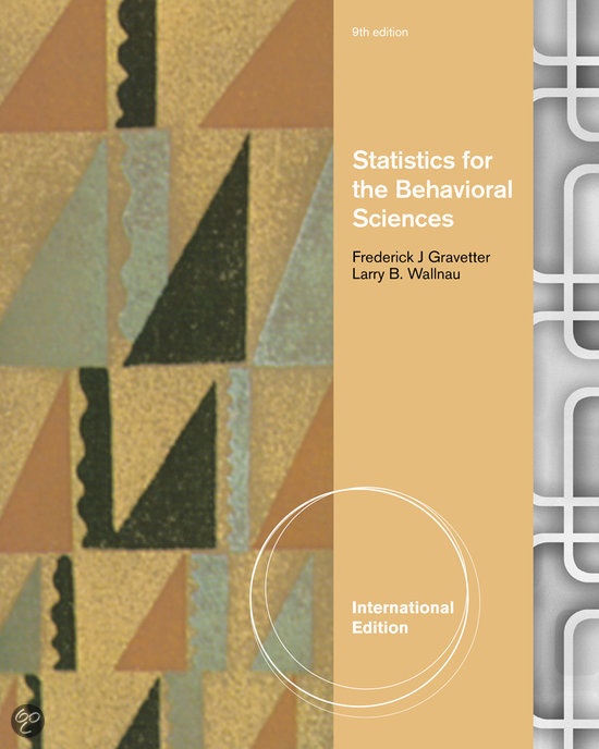 Statistics for the Behavioral Sciences