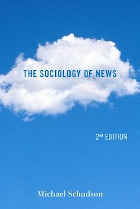 Samenvatting The Sociology of News, ISBN: 9780393912876  Nieuws En Journalistiek