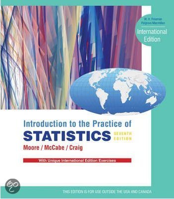 samenvatting Practice of Statistiscs H1 t/m 4