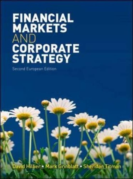 Summary book Financial Markets and Corporate Strategy