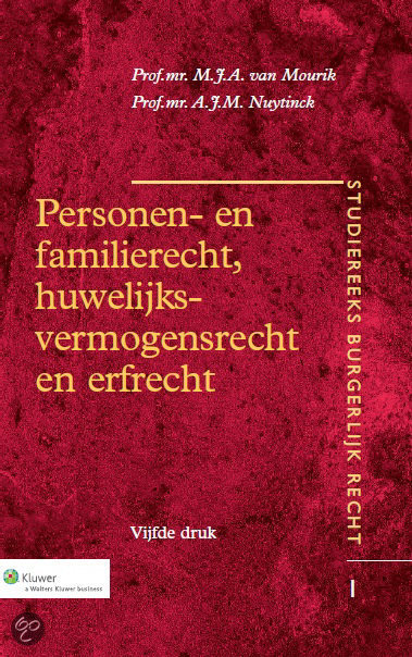 Personen- en familierecht, huwelijksvermogensrecht en erfrecht