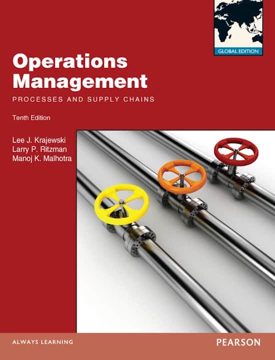 Index Operations Management boek by Krajewski
