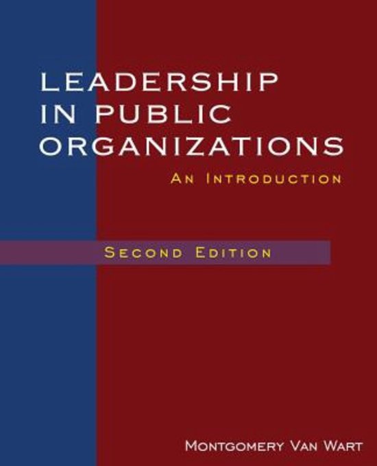 Leadership in Public Organizations