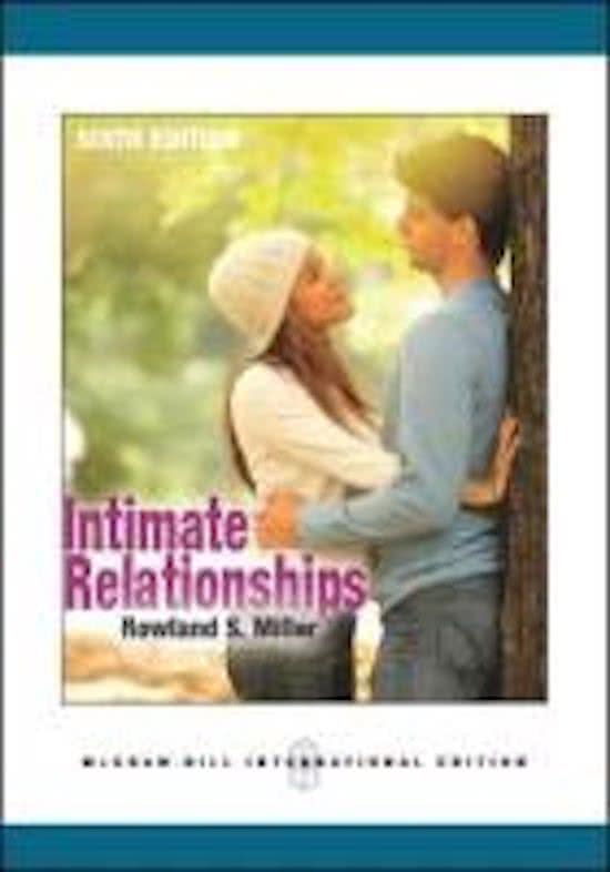 Samenvatting Intimate Relationships -  Interpersoonlijke processen  (200401045)