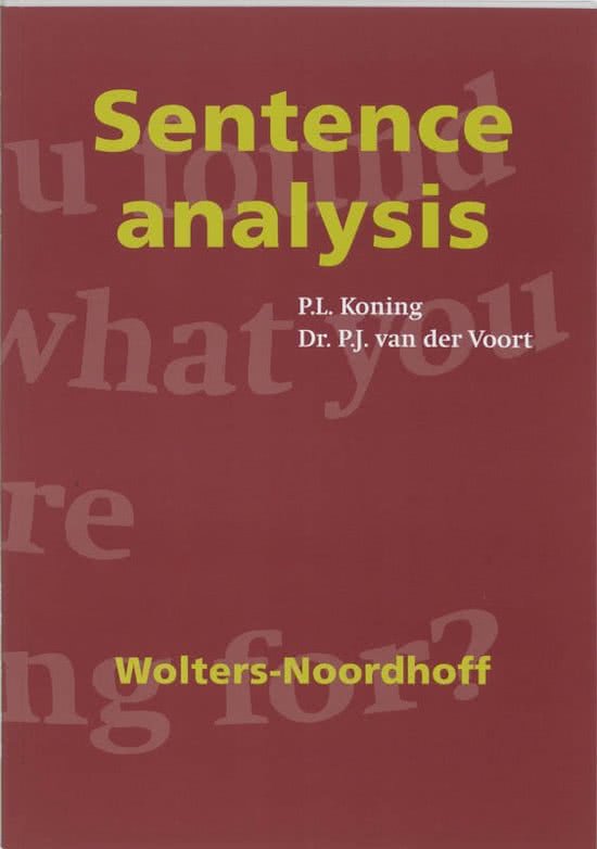 Sentence analysis