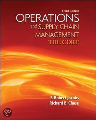 Question Bank in line with Operations and Supply Chain Management The Core,Jacobs,3e