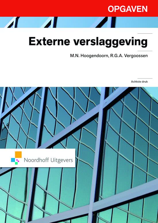 Externe verslaggeving - Opgaven