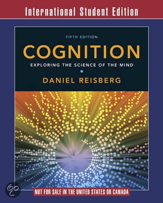 TEST BANK FOR COGNITION EXPLORING THE SCIENCE OF THE MIND, 7TH EDITION, DANIEL REISBERG