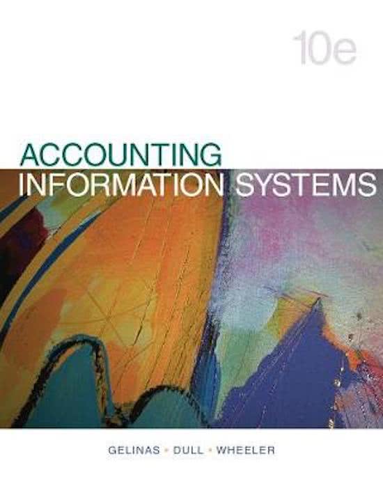 ACCOUNTING INFORMATION SYSTEM 10TH EDITION BY ULRIC GELINAS, RICHARD DULL, PATRICK  WHEELER TEST BANK