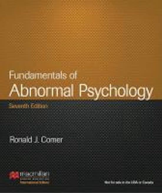 Deel 2 - Fundamentals of Abnormal Psychology 
