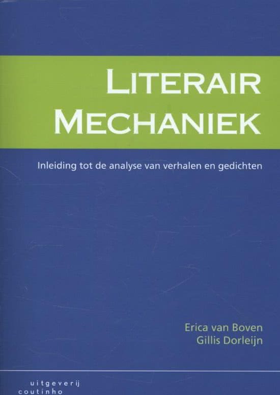 Begrippenlijst Verhaalanalyse Literaire mechaniek