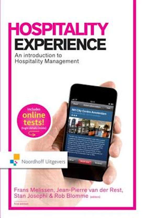Samenvatting Hospitality Management - Hospitality Experience