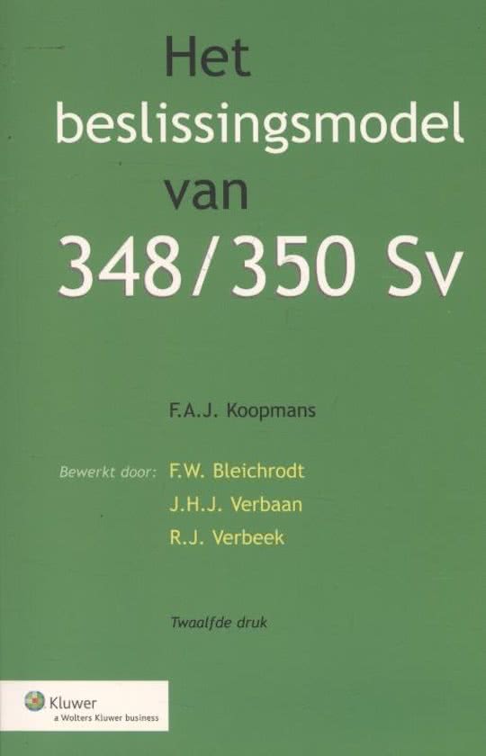 Het beslissingsmodel van 348/350 Sv