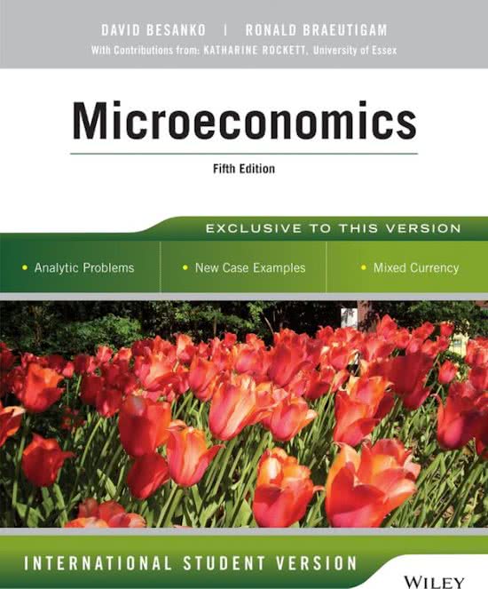 Samenvatting micro-economie tot midterms: boek oefenopgaven en hoorcolleges