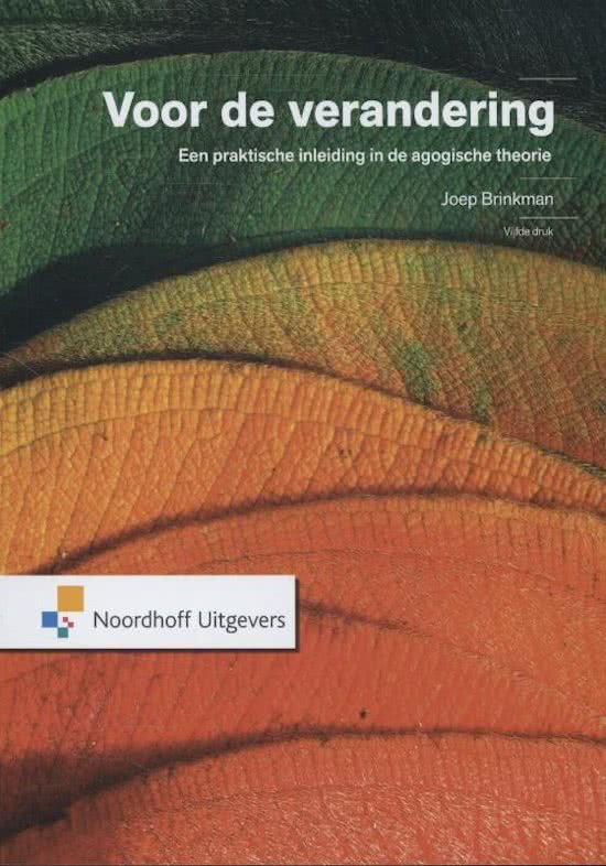 Samenvatting Sociaal Agogisch Werk (Boek: Voor de verandering, J. Brinkbank, juni 2013) Avans Hogeschool, ’s-Hertogenbosch Sociale studies jaar 1