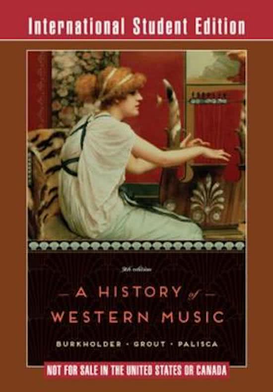 A History of Western Music (H24 t/m H32)