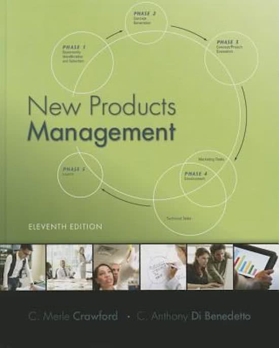 1ZV50 - Summary New Products Management (C. Merle Crawford, C. Anthony Di Benedetto) 12th edition