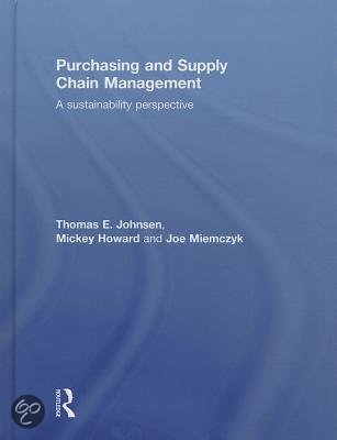 Purchasing and Supply management - a sustainability perspective