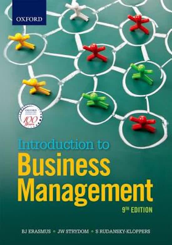 Lecture notes introduction to business management (CBMA012)