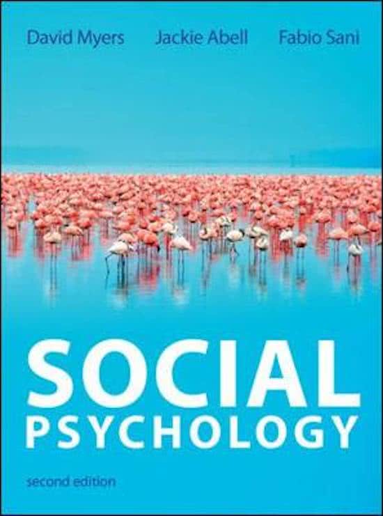 Samenvatting inleiding psychologie voor maatschappijwetenschappen 