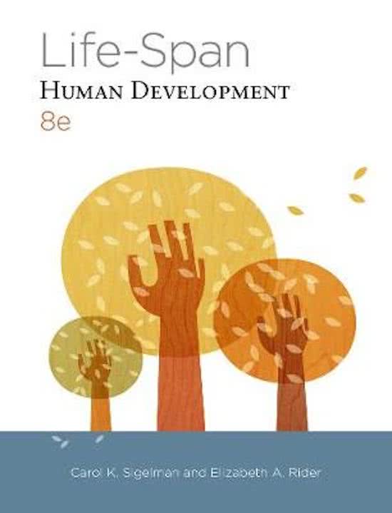 Life-Span Human Development, Sigelman - Solutions, summaries, and outlines.  2022 updated