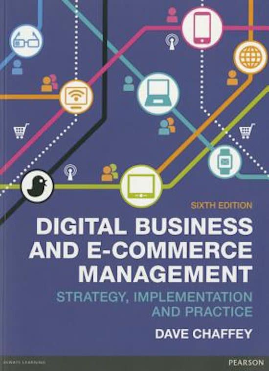 TIO HEM1 Samenvatting ECON Powerpoints en boek Digital Business and E-Commerce Management