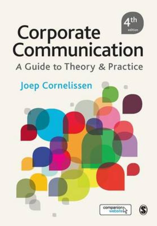 Samenvatting Corporate Communication - Joep Cornelissen - hoofdstuk 1, 3 & 11