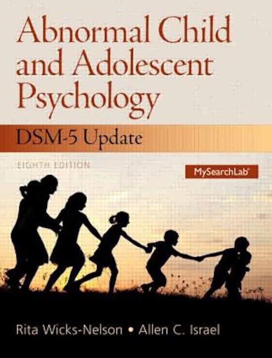 Test Bank For Abnormal Child and Adolescent Psychology DSM-5 Update 8th Edition By Rita Wicks-Nelson ISBN:9780133766981  (All Chapters, 100% Original Verified, A+ Grade)