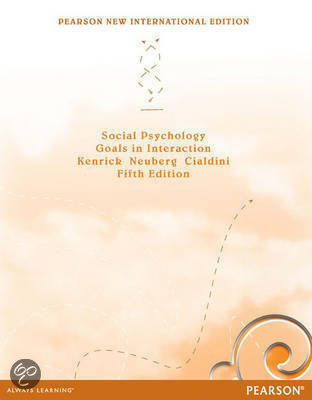 Sociale Psychologie: 'Social Psychology: Goals in Interaction' (plus hoorcolleges)