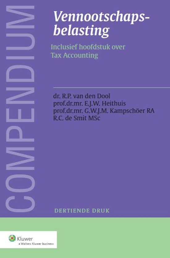 Compendium Vennootschapsbelasting H 5, 6 en 9