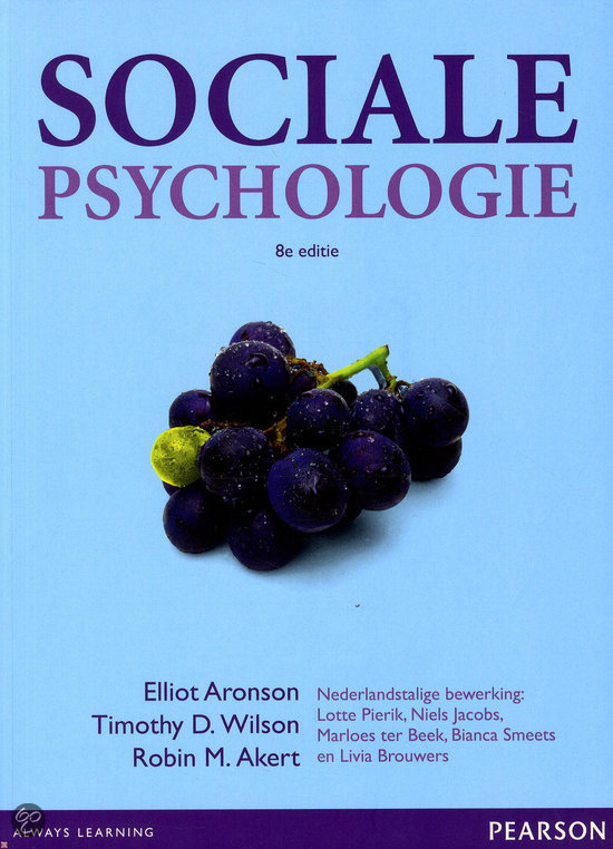Samenvatting Sociale Psychologie I 