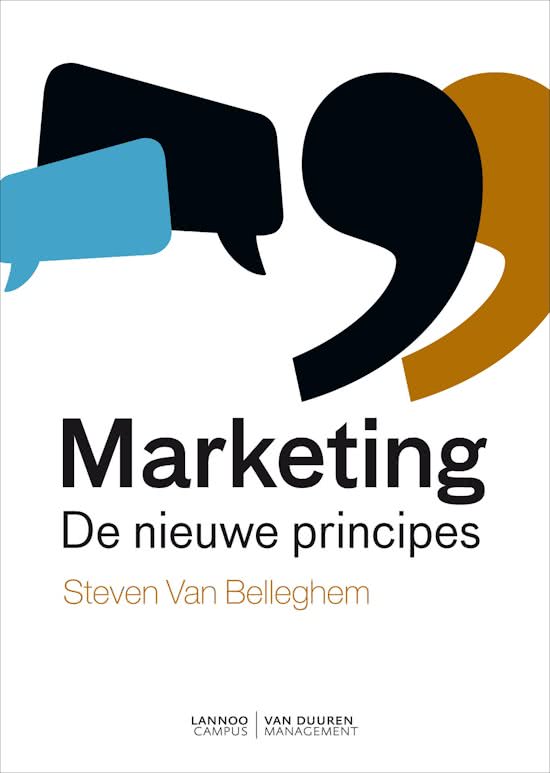 Samenvatting marketing de nieuwe principes H9,10,11